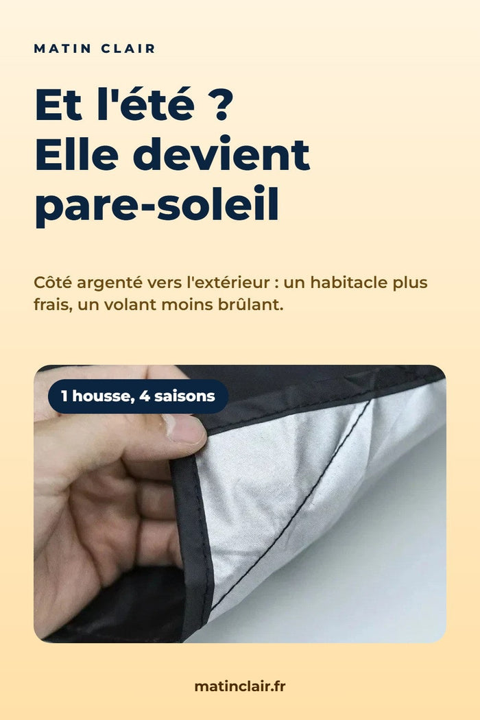 La housse devient pare-soleil l'été